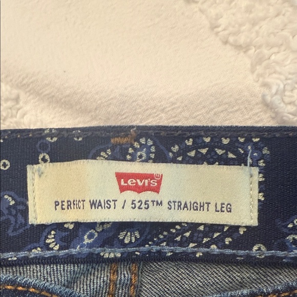 Levi's Perfect Waist 525 straight leg Indigo Denim Jeans 0039 - Picture 2 of 7